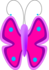 Pink And Purple Butterfly Top View Clip Art